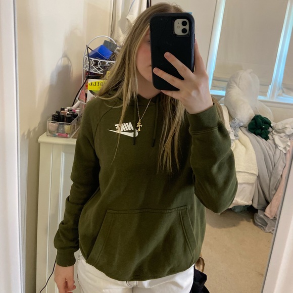 Army Green Nike Sweatshirt/Hoodie - Picture 7 of 9